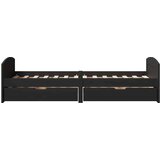 vidaXL Dnevni krevet s 2 ladice bez madraca "IRUN" crni 90x200 cm | shoptok.hr