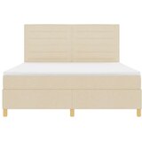 Box Spring Krevet s Madracem Krem Super King Tkanina | shoptok.hr