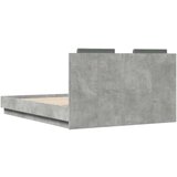  Okvir kreveta s uzglavljem siva boja betona 120x190 cm drveni | shoptok.hr
