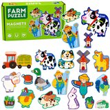 Magnetic Puzzles Pets Farm Fridge Magnets Boards 30 pcs. | shoptok.hr