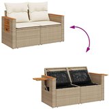 vidaXL 7-dijelni set vrtnih sofa s jastucima bež od poliratana bagrem | shoptok.hr