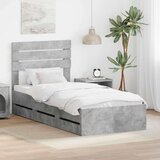  Okvir za krevet s ladicama Betonski sivi 90 x 200 cm - Beton siva 90 x 200 cm | shoptok.hr