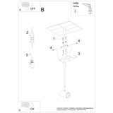  Stropna svetilka NORANO črna, (21348115) | Shoptok.si