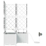  Vrtna saksija 3 pcs Bijeli 80 x 80 x 142 cm Plastika | shoptok.hr