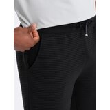 Ombre Men's short ottoman knit sweat shorts - black | Eponuda.ba