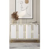 Hanah home Wolly KM120 - White, Gold WhiteGold Console | ePonuda.com