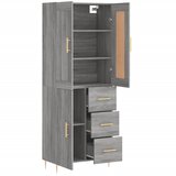  Visoka komoda siva sonome 69,5x34x180 cm od konstruiranog drva Slike