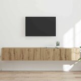  TV zidni ormar 2 kom. Umjetnička hrastovina Konstruirano drvo | shoptok.hr
