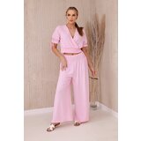 Kesi Women's set blouse + trousers - light pink | Shoptok.si