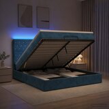  Krevet od pjene s madracem i LED-om Tamno plava 160 x 200 cm | shoptok.hr