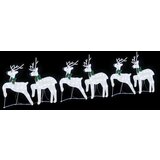vidaXL LED jelene 6 pcs srebrna 45 x 19 x 65 cm blago | Shoptok.si