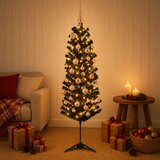  Umjetno usko božićno drvce s kuglicom 150 cm 150 LED lampica | shoptok.hr