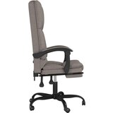  Masažni uredski naslonjač od tkanine smeđesivi - Sivo-smeđa 1 | shoptok.hr