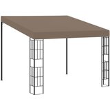 vidaXL Paviljon za namestitev na steno 3x3 m taupe blago | Shoptok.si
