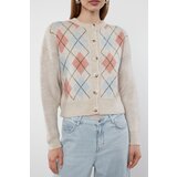 Trendyol Stone Soft Textured Diamond Patterned Jacket-Looking Knitwear Cardigan Cijene