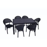  Bastenski set bambu 6 stolice i sto 150x90 crna | Eponuda.com
