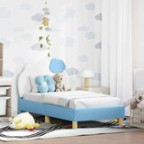  Posteljica za malčke z vzglavjem Modra 70 x 140 cm PU, (5000105741) | Shoptok.si