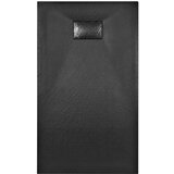 vidaXL Kad za tuš SMC črna 120x70 cm | Shoptok.si