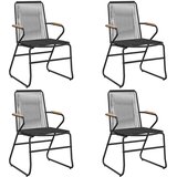  5-dijelni vrtni blagovaonski set od PVC ratana crni Crna | shoptok.hr