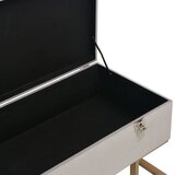  Klupa s pretincem za pohranu 105 cm siva baršunasta | Eponuda.com