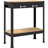 Delovne klopi s predalom Črna 81 x 41 x 145 cm Konstruiran les, (5000110601) | Shoptok.si