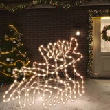 Figura božićnog soba LED 3 kom topla bijela 57 x 55 x 4,5 cm
