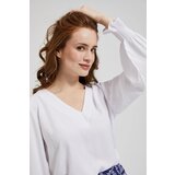Moodo Women's blouse with lace on the back - white Cene