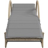 vidaXL Ležaljka za sunčanje s jastukom bež 60x199x42 cm poliratan | shoptok.hr