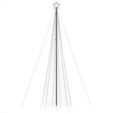 vidaXL LED božićno drvce sa šiljcima 1534 LED hladno bijelo 500 cm | shoptok.hr