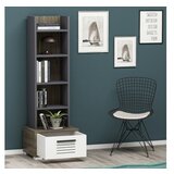 Hanah home polica za knjige dawn walnut white anthracite | ePonuda.com