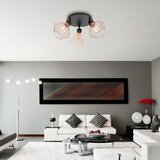 Toolight trostruka metalna stropna svjetiljka loft crna ruža APP536-3C | shoptok.hr