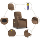 vidaXL Masažni naslanjač rjavo blago, (20924234) | Shoptok.si