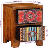 vidaXL Nočna omarica 35x35x45 cm Masivni les Akacija | Shoptok.si