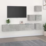  Zidni TV ormarić siva boja betona od konstruiranog drva