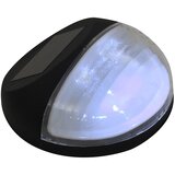  Vanjske solarne zidne svjetiljke LED 24 kom okrugle crne | shoptok.hr