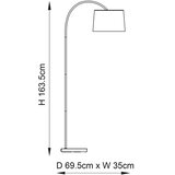  endon 78163 - podna lampa carlson 1xE27/60W/230V siva/crna | Eponuda.com