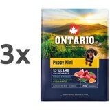 Ontario Puppy Mini - jagnjetina in rjavi riž 3 x 2,25 kg Cene