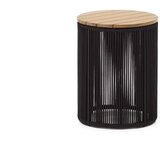 Kave Home Okrogla vrtna miza z mizno ploščo iz akacije ø 40 cm Dandara - | Shoptok.si