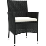  5-dijelni vrtni bistro set od poliratana s jastucima crni | shoptok.hr