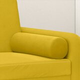 Ukrasni jastuci 2 kom žute Ø 15 x 50 cm baršunasti | shoptok.hr