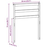 MODUL naslona Bijela 59 x 4 x 73 cm Čvrsto drvo akacije | Eponuda.com