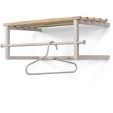 Spinder Design Svetlo siv/naraven kovinski stenski obešalnik s polico Marco – | Shoptok.si