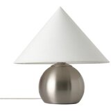 Ellos Home Bela/v sijajno srebrni barvi tekstilna namizna svetilka (višina 38 cm) Connie – Cene
