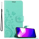 Cadorabo Xiaomi Mi 10 LITE in klasično srebrno - ovitek v cvetličnem dizajnu z magnetnim zapiranjem, stoječo funkcijo in režami za kartice, (20860420) | Shoptok.si
