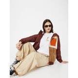 Iriedaily Prehodna jakna rjasto rjava / svetlo rjava / oranžna / bela | Shoptok.si