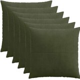  Presvlaka za jastuk 6 pcs ALMELO Zelena 60 x 60 cm Kord Slike