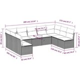  9-dijelni set vrtnih sofa od poliratana s jastucima sivi | shoptok.hr