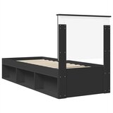  Krevetna konstrukcija Crna 75 x 190 cm Čvrsto borovo drvo | shoptok.hr