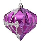  Vianočné gule Krist+ Vijoličasta Srebrna Plastika Diamant Ø 8 cm 6 kosov | Shoptok.si