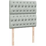 Box spring krevet s madracem svjetlosivi 100x200 cm baršunasti | shoptok.hr
